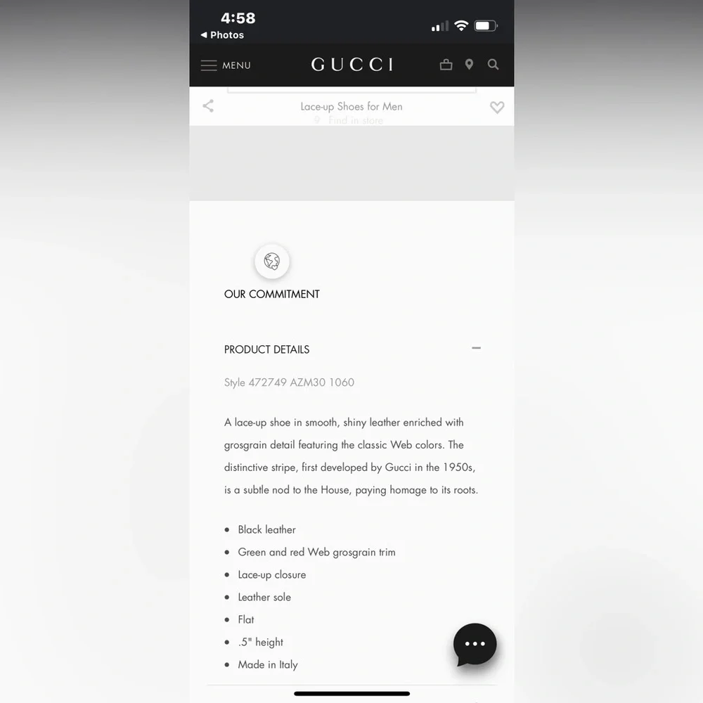 Gucci black shiny leather lace ups. - Picture 2 of 7